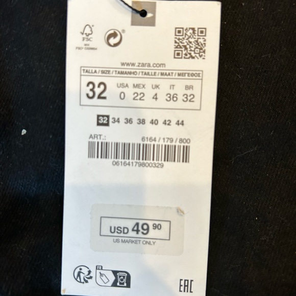 NWT Zara black jeans - Picture 4 of 5